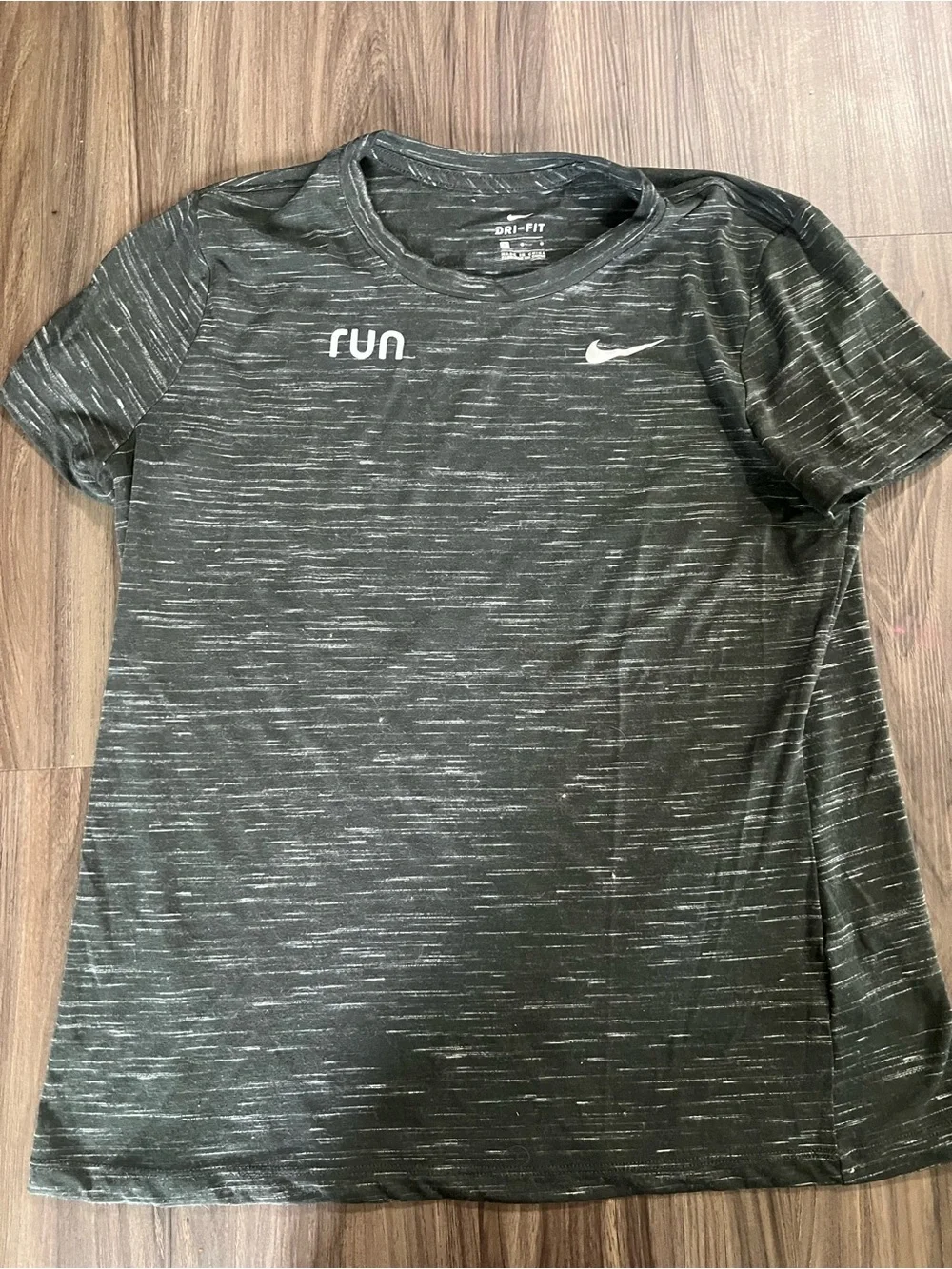 Nike Women’s Black Marled Dri-FIT Run Tee